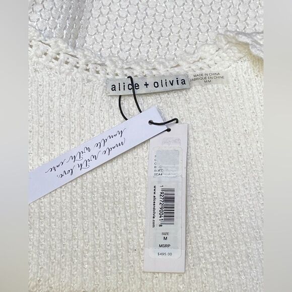 Alice and Olivia Scalloped Knit Jacket size M - Picture 9 of 11